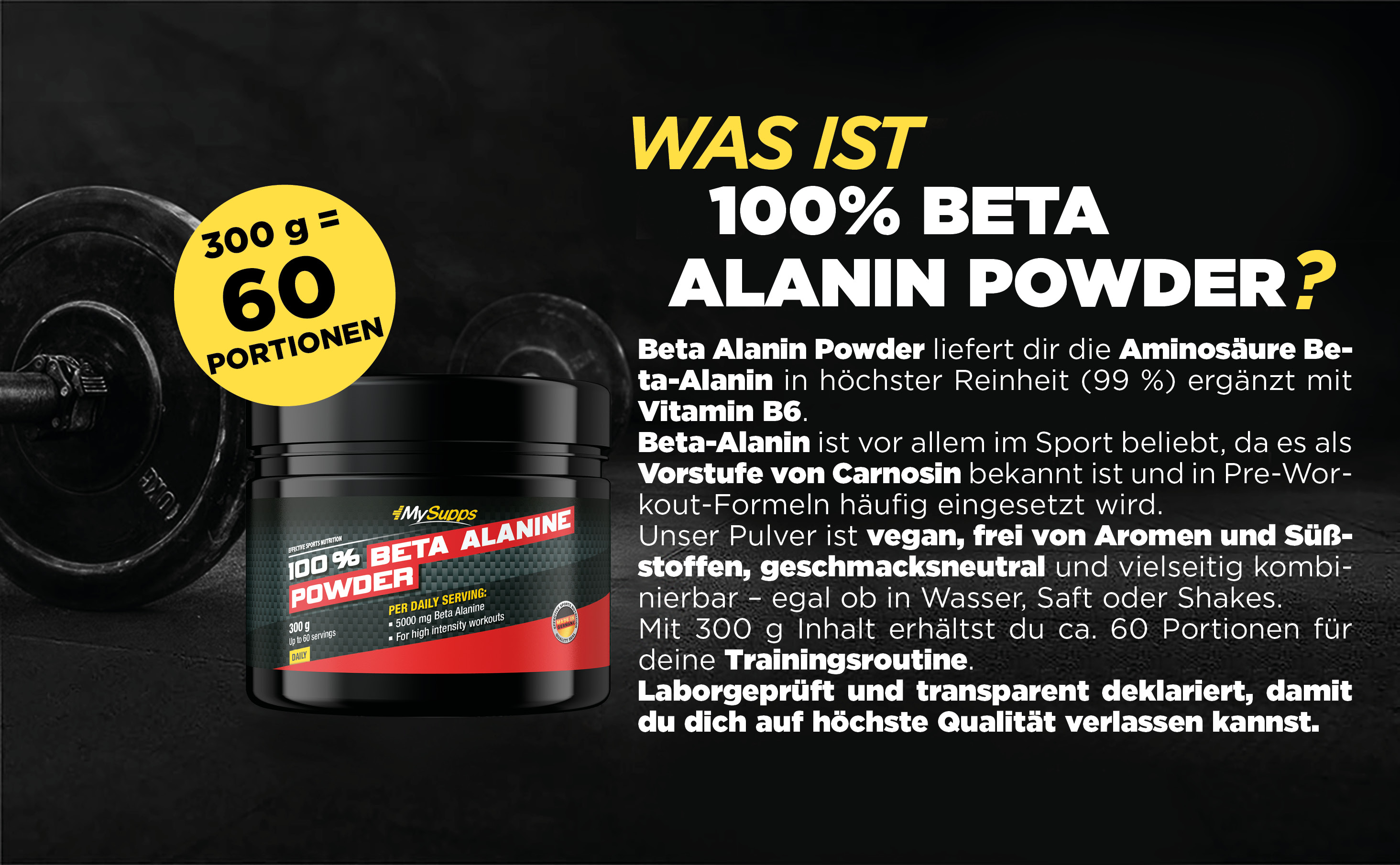 100 % Beta Alanine 100 % Beta Alanine