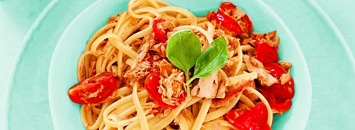 Protein Dinkel Pasta mit Thunfisch
