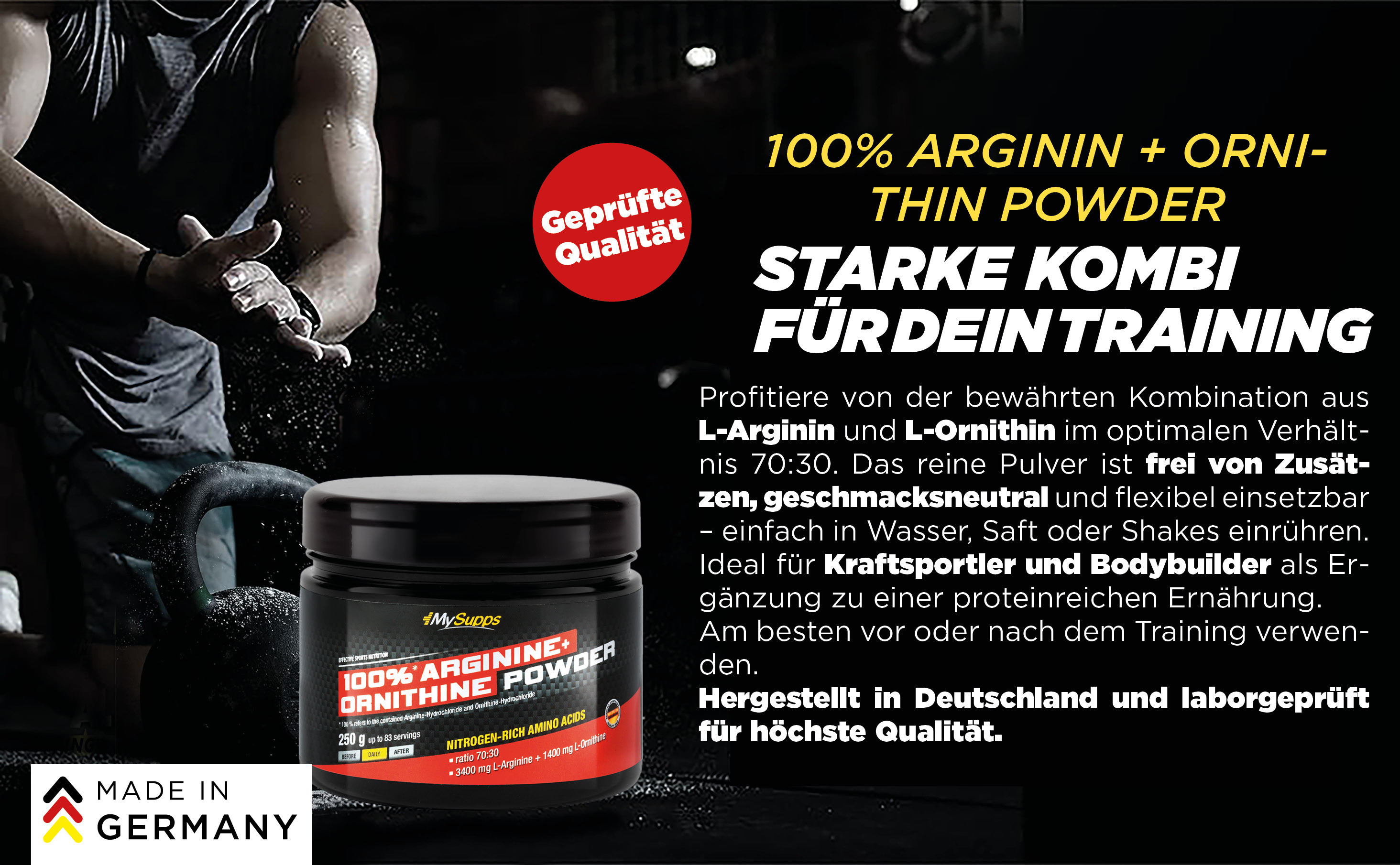 100 % Arginine + Ornithine Powder